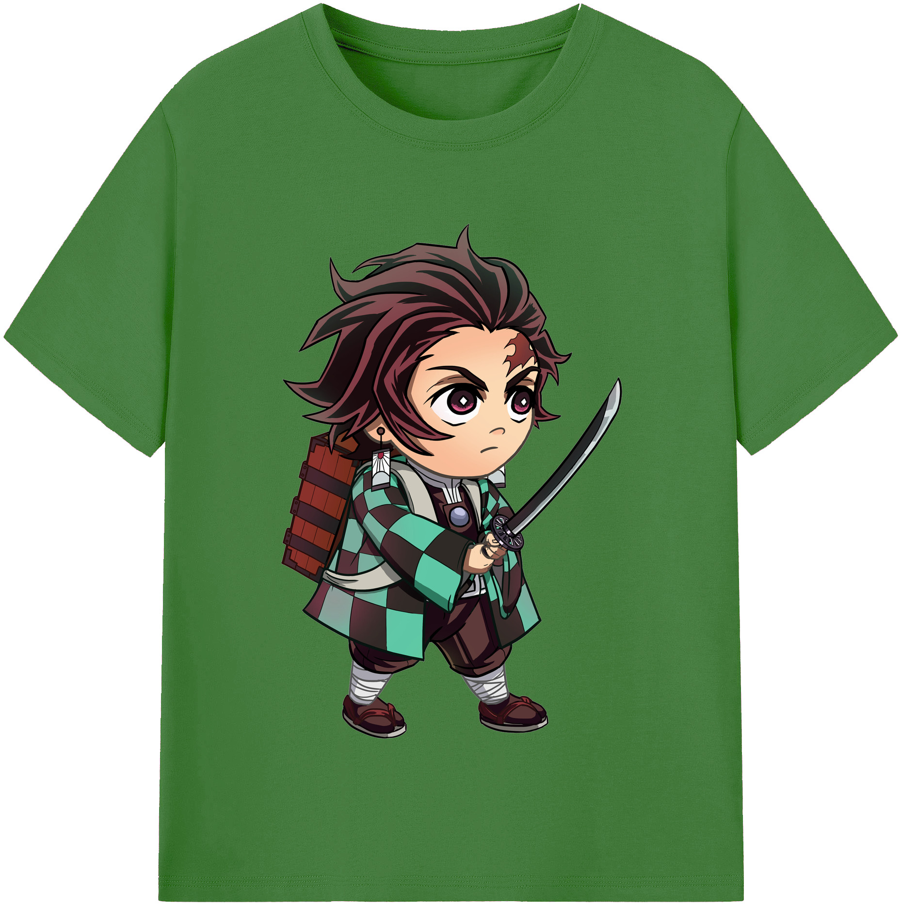 （画像用） 鬼滅の刃 竈門 炭治郎／かまど たんじろう Kamado Tanjirou レディースカジュアルプリントTシャツ（綿100％）